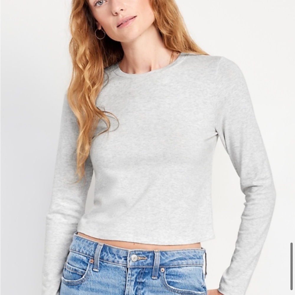 Old Navy Grey Long Sleeve Cotton Shirt